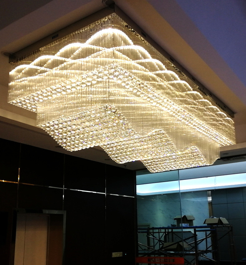 Project crystal lamp manufacturer sales department sand table chandelier(WH-NC-116)
