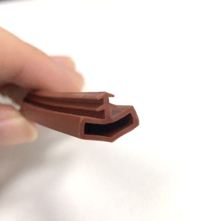Brown TPE Door Draft Stopper for Under Door Bottom Seal Strip Home Weather Stripping