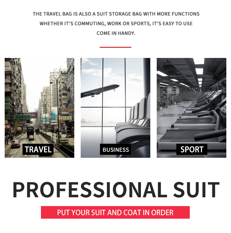 Wholesale Multifunction Waterproof men business Travel Duffle Custom logo Foldable Suit Cover Garment Bag