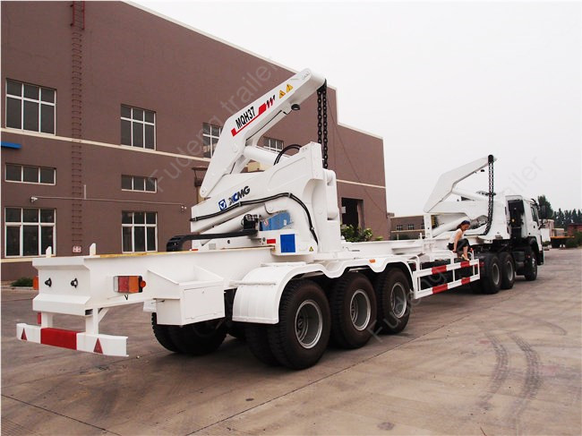 3 Axle 40 Feet 20 Feet Side Loader Trailer For Loading 20&40ft Containers