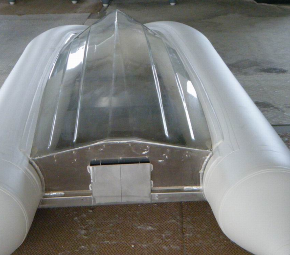 V Shape Transparent Inflatable Boat Convenient Carry 3.6m With Two Piece Aluminum Oars