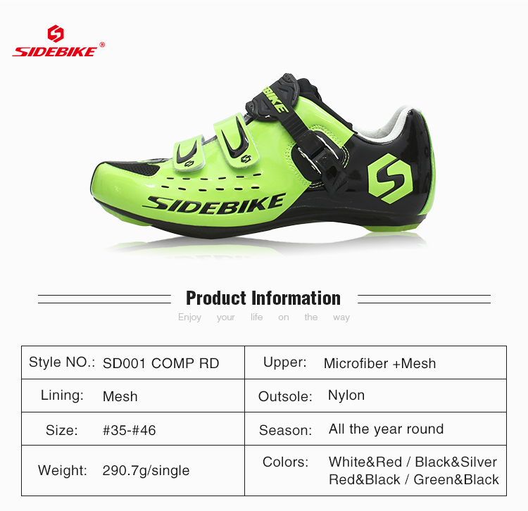 Size 35-46 Road Bike Sneakers Geometry Design Body High Pressure Resistance