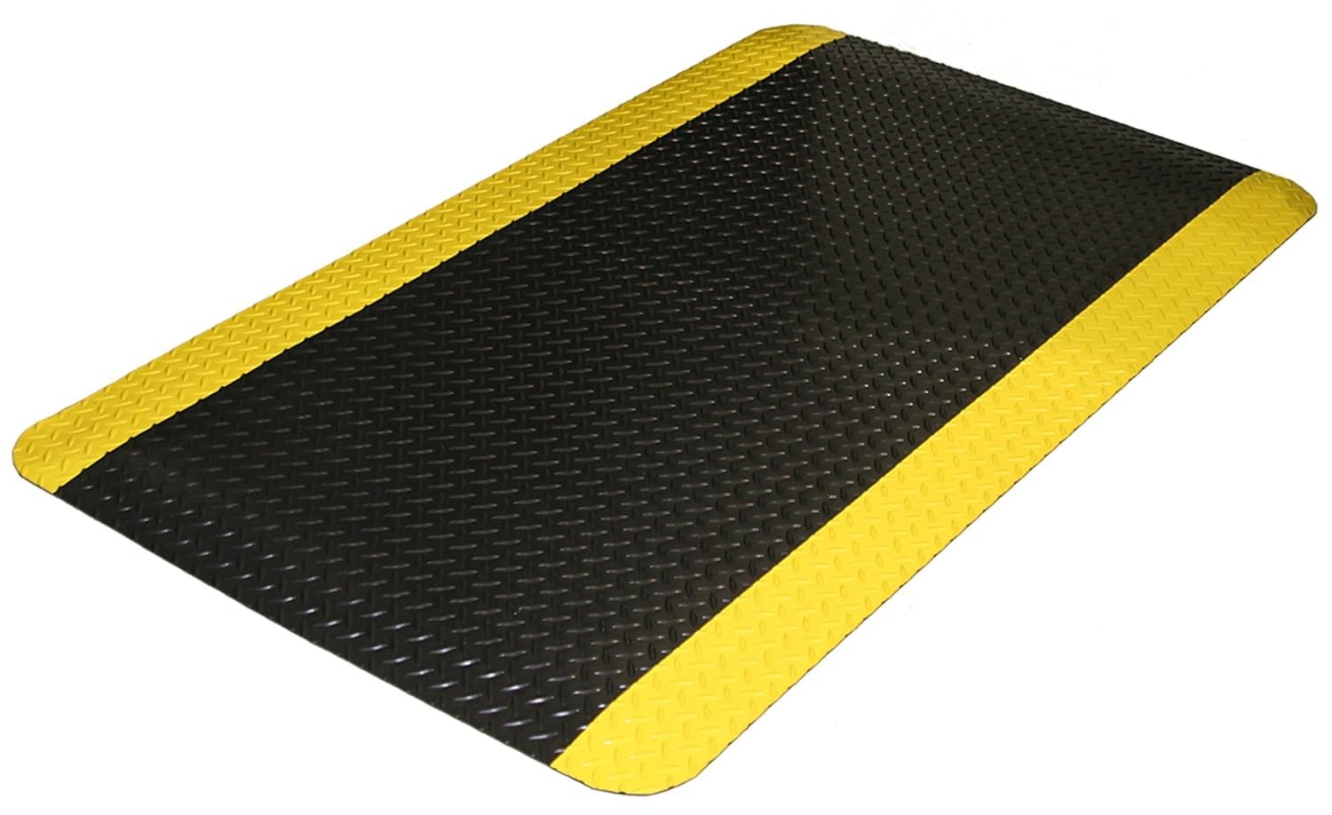 Yellow And Black PVC Rubber ESD Anti Fatigue Floor Mat