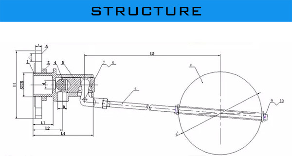 Ss304 / Copper Water Tank Spare Parts No Rustwater Level Control Valve