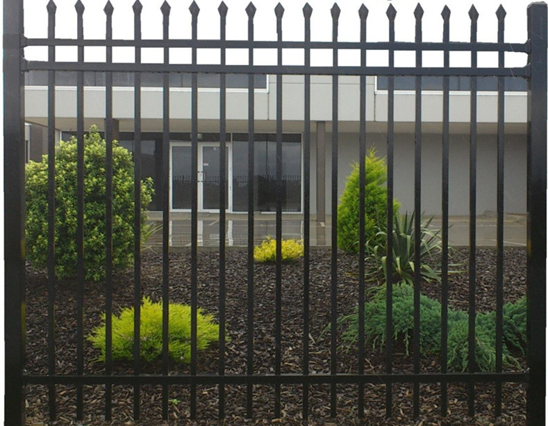 Tubular 7ftx8ft Ornamental Metal Fence Panels Fadeless