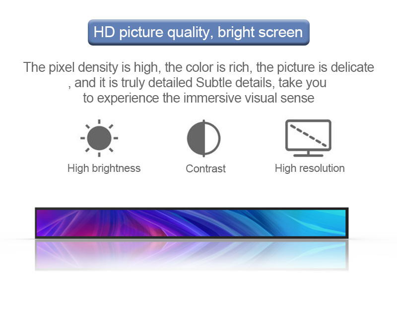 VETO 35 Inch Ultra Wide Digital Shelf Ddge Advertising Screen 4k Bar LCD Display For Supermarket