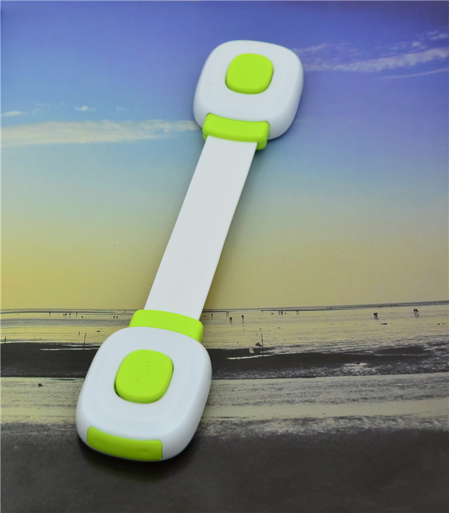 Double Push Button Toddler Safety Cabinet Locks , Door Handle Locks For Child Safety