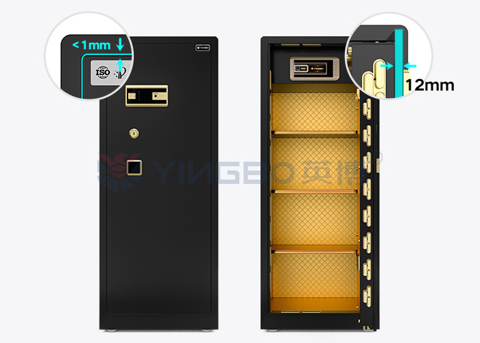 Intelligent Dual Alarm Large Fingerprint Lock Safe Box 120kg For Security YB/RS-150