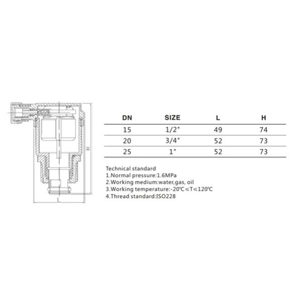 RoHS Single Ball Air Valve , Brass Auto Air Exhaust Valve