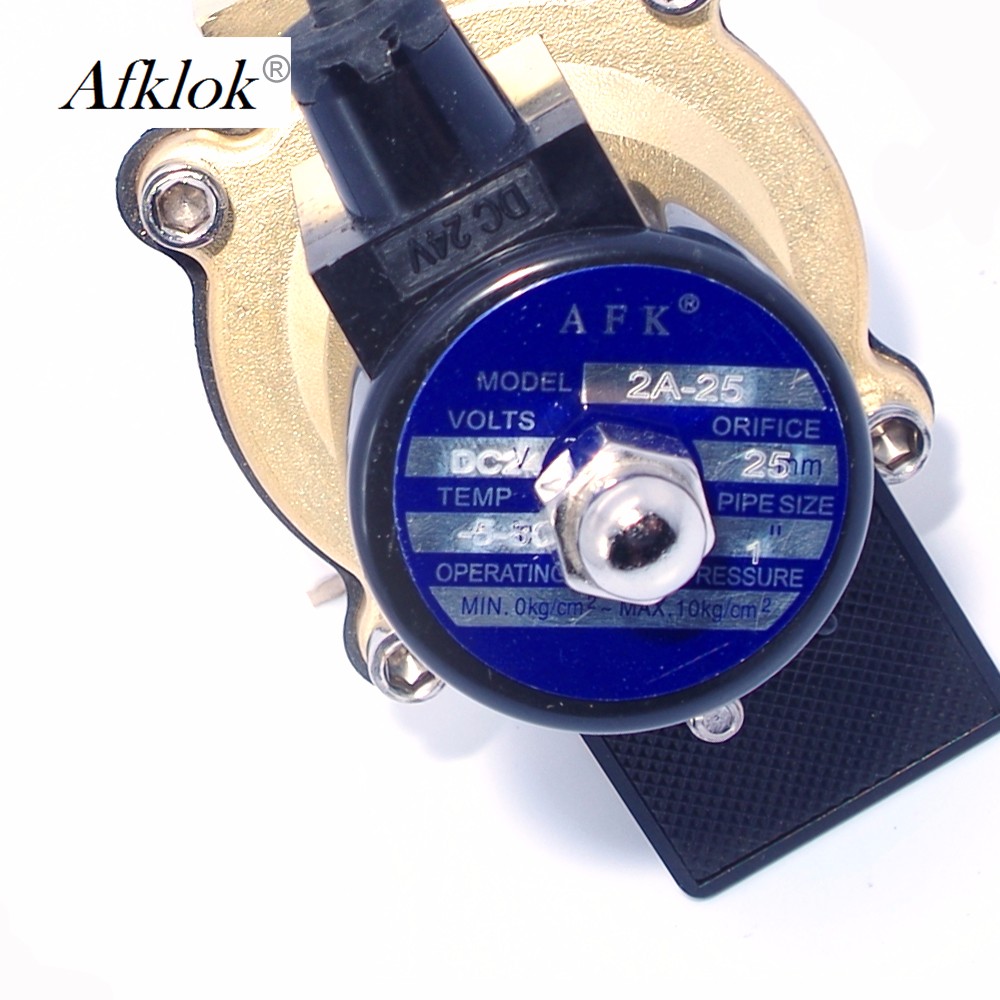 2 Way 1-1/4" Brass Direct Acting Underwater Solenoid Valve DC 12V