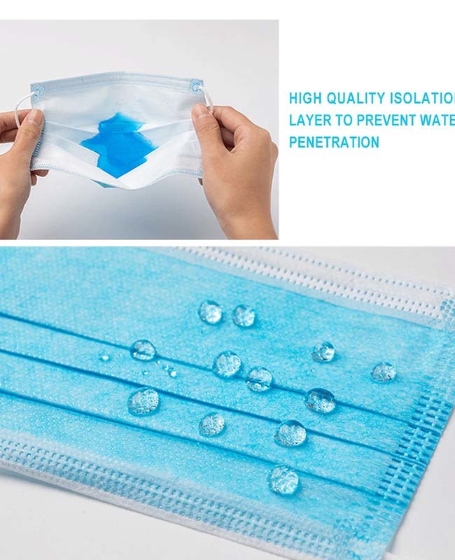 3 Ply Dispsoable Face Mask Earloop Surgical Mouth Mask Anti Pollution