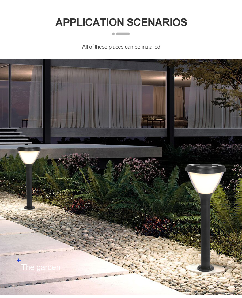 20W Lighting Control LED Solar Pathway Lights Outdoor Creative Waterproof