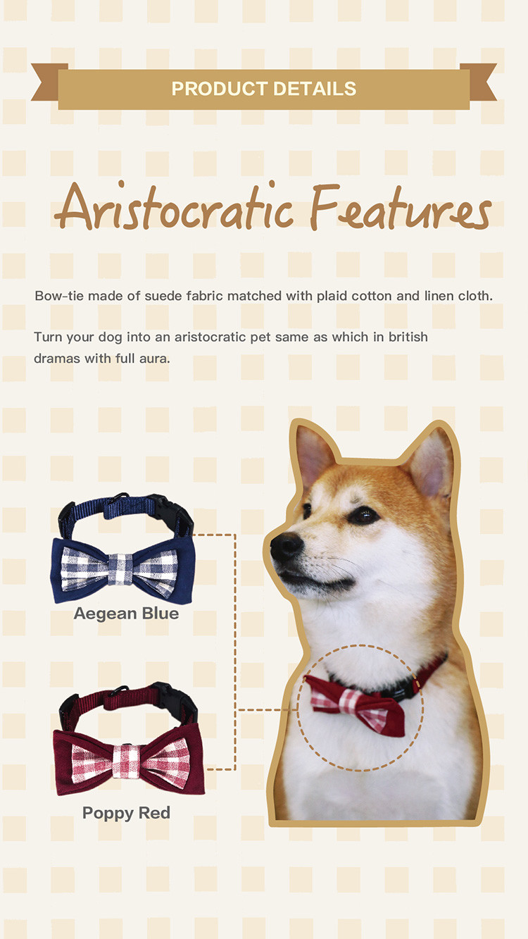 0.6 Inch Black And White Nylon Dog Collars And Bow Tie Dog Boy Girl