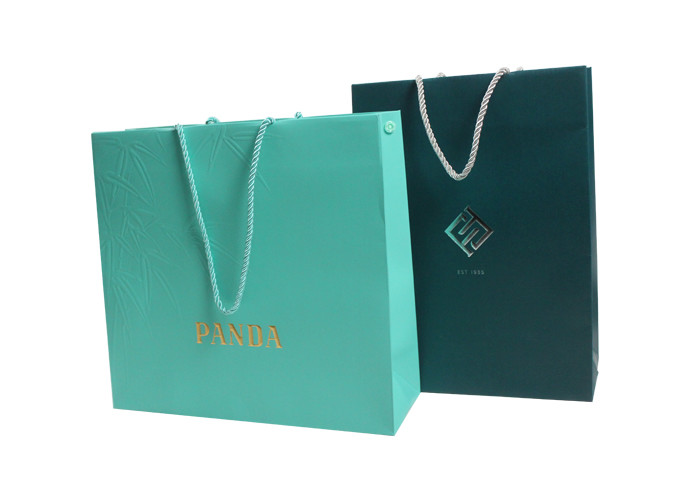 OEM ODM Paper Shopping Bags With Handles Embossing Debossing