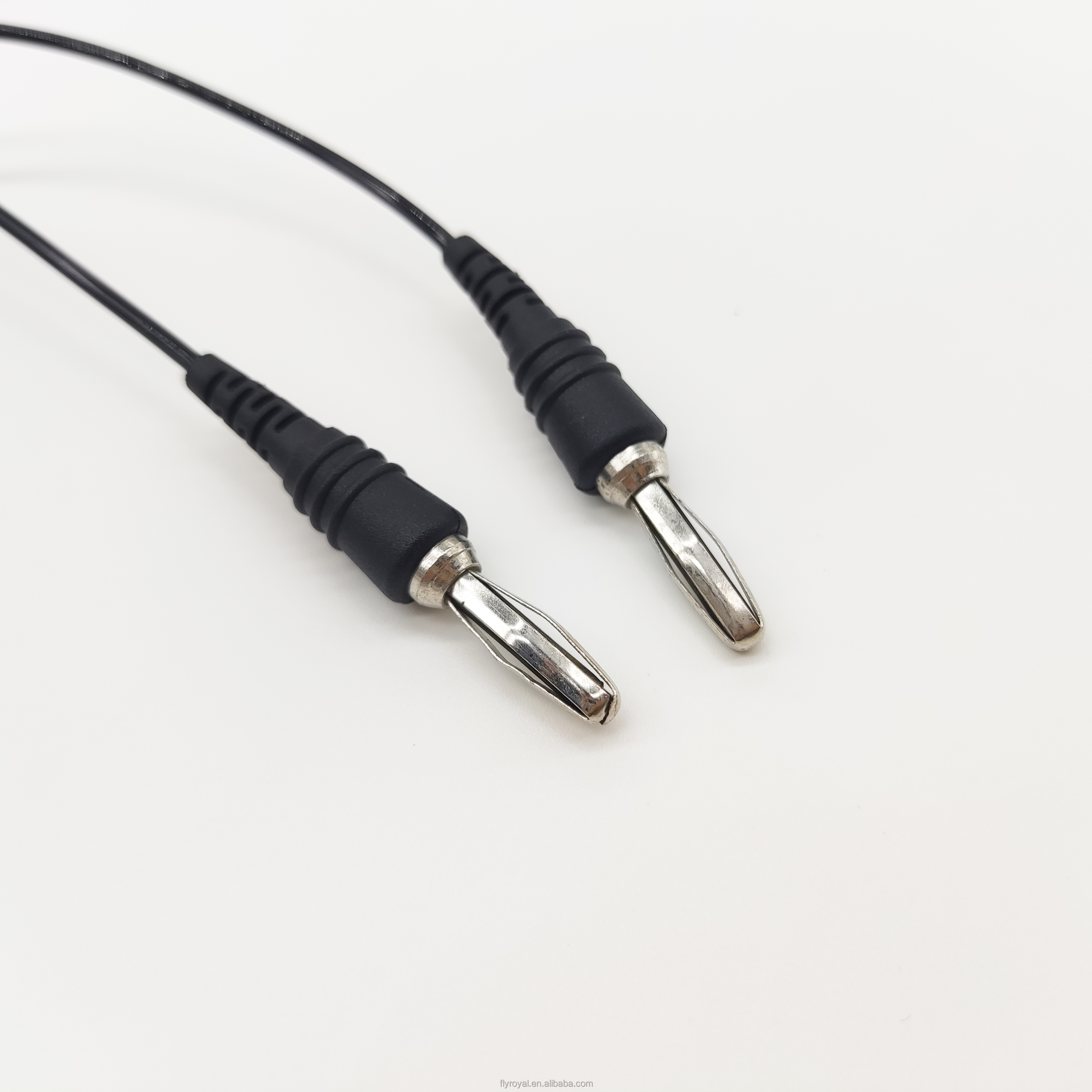 Custom High Flexibility Banana Plug Connector Spiral Coiling Cables Flexible Strong For Audio Speaker