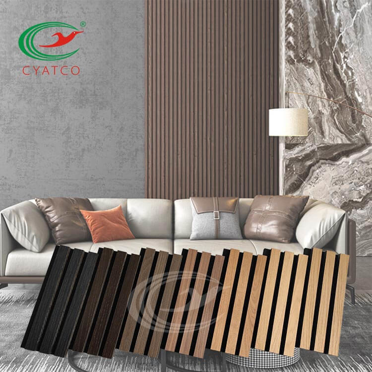 High Durability Acoustic Wall Panels Ceiling Mounted Fire Resistant Wooden Panel