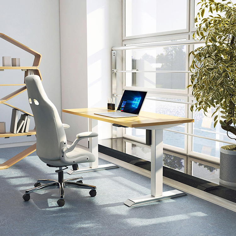 710mm Height Outdoor Electric Desk with Lifting Mechanism and Black Wood Style PANEL
