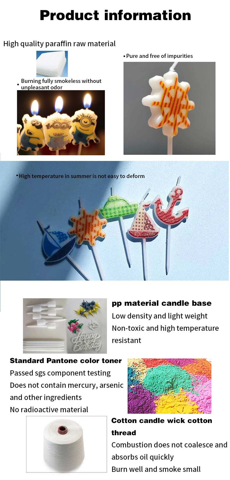 Cartoon Car Shaped Art Candles for Kids Cake Decoration Handmade in Mexico About 110g