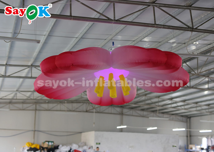 3m LED Light Hanging Flower Inflatable Lighting Decoration For Wedding