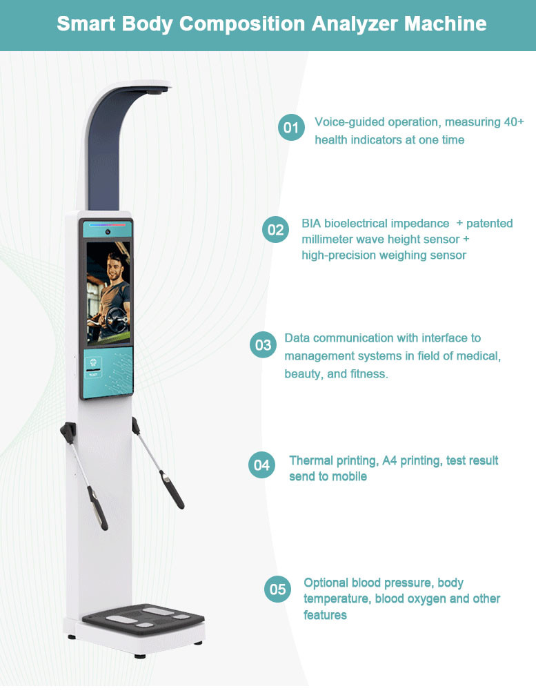 Physician Weight and Height Scale Body Composition Analysis Machine Body Composition Analyzer for Gym