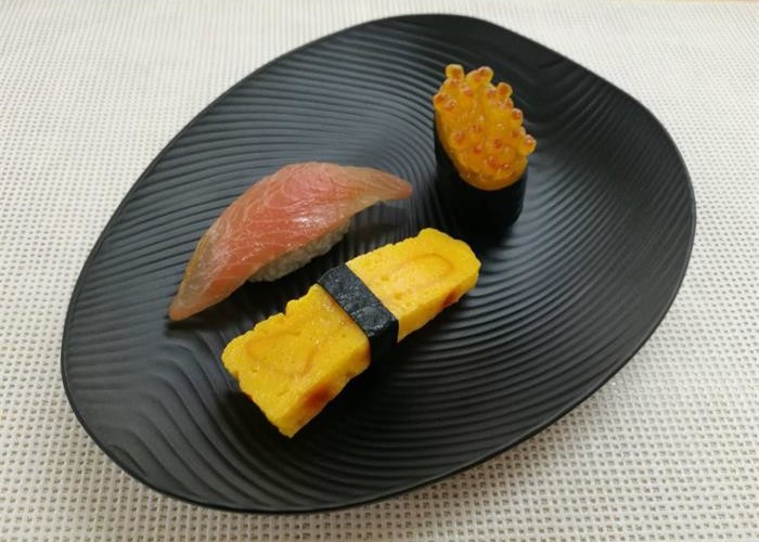 Imitation Porcelain Dinnerware Sets Korean - style Plate Black Color Ripple Finish
