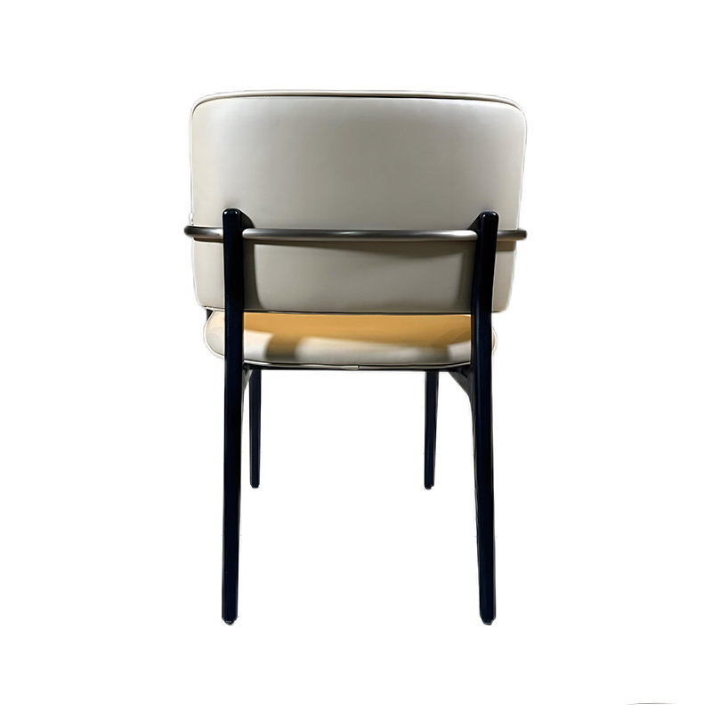 Wholesale Restaurant Luxury Simple Back Ash Wood Leather Chair Hotel Furniture Factory