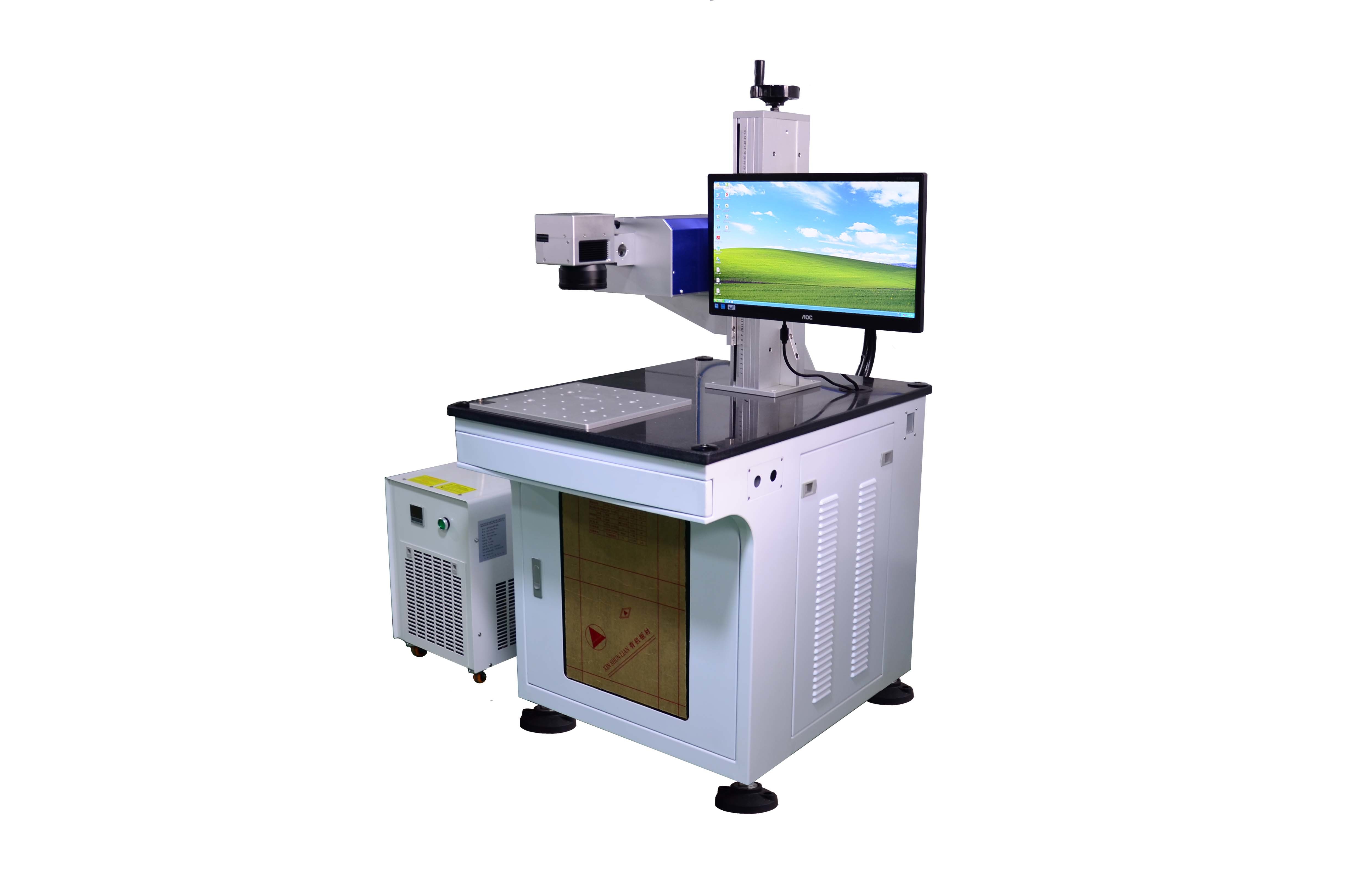 Small Focused Spot UV Laser Marking Machine , Laser Engraver Machine 355nm Wavelength