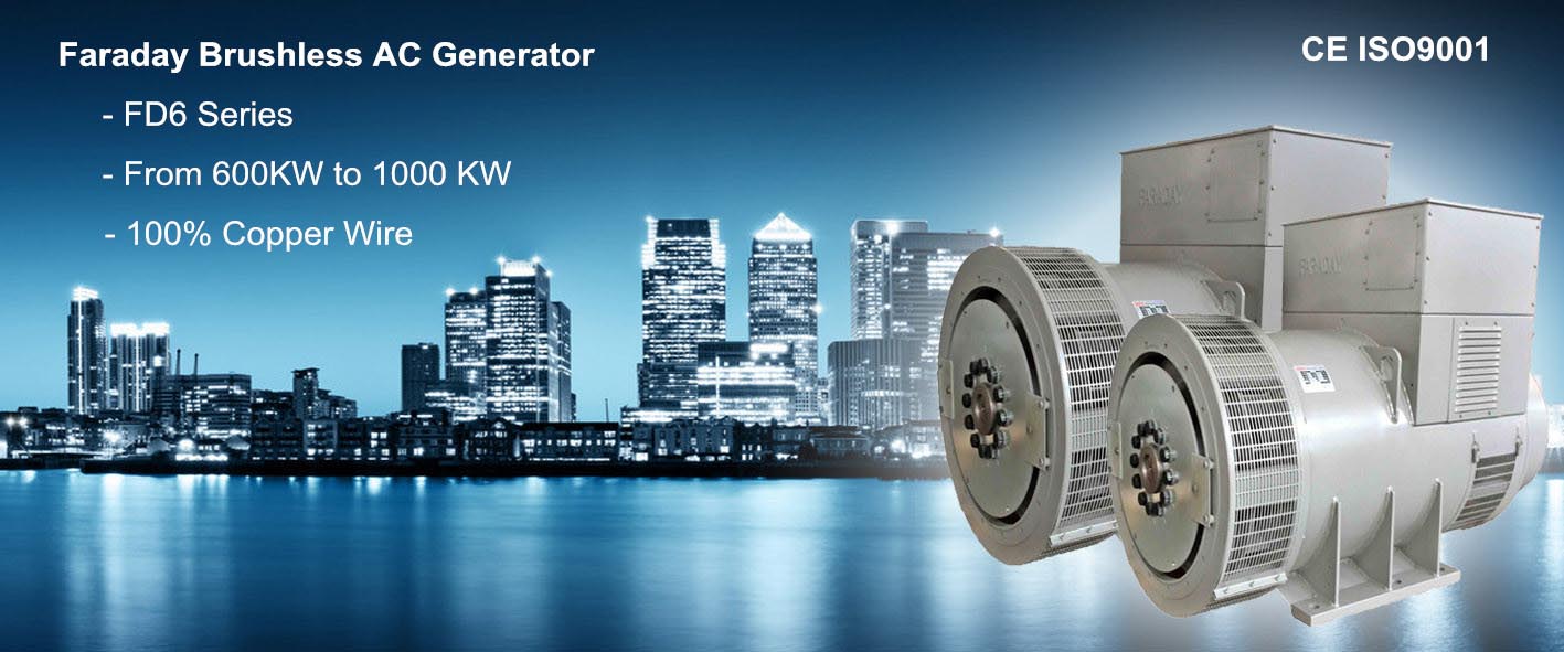 600KW to 1000KW alternator FD6 series Faraday AC generator with Cummins engine