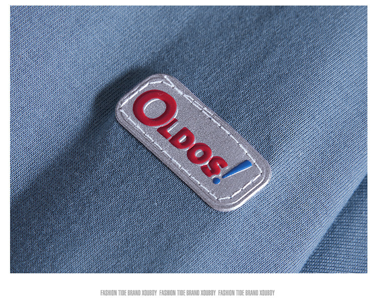 Color Matching Round Neck Men Streetwear T Shirts Sublimation Logo
