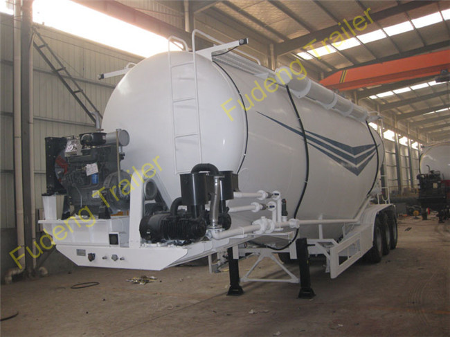 Tri axle 50cbm Bulk Cement tanker semi trailer for sale 12 wheeler