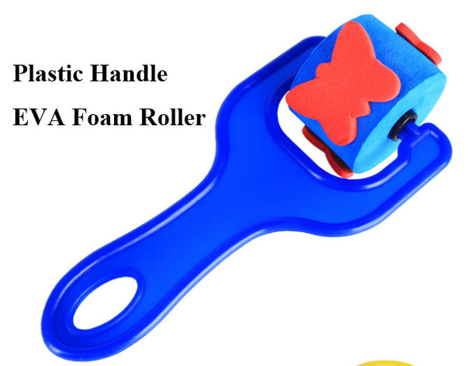Kids DIY Painting Art Craft EVA Foam Paint Roller mini Sponge stamp roller foam brushes Sponge Roller kids Sponge Stamp
