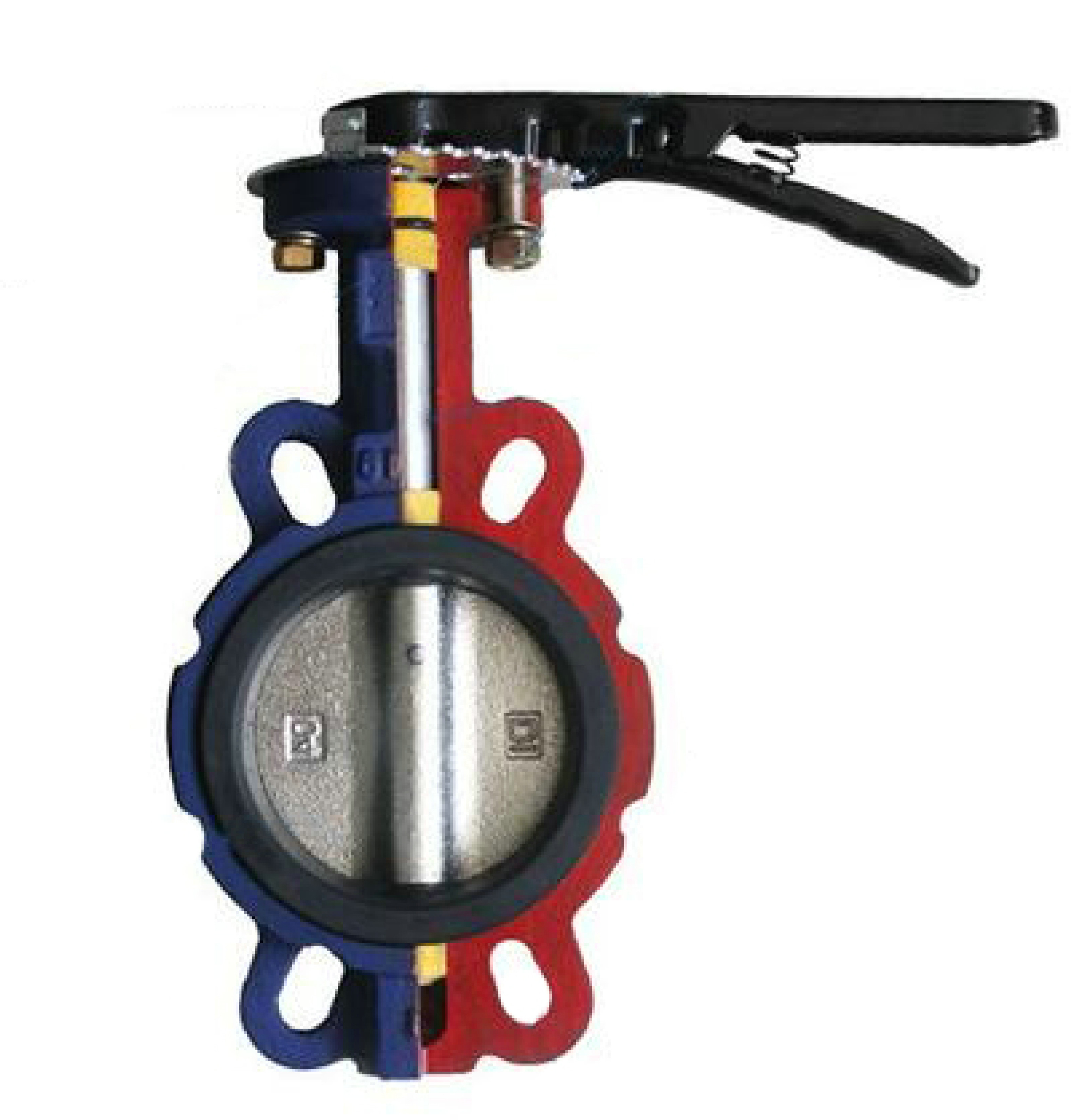 Dn150 Dn50 Dn250 Dn200 10 Inch Soft Seat Pneumatic Actuated Ductile Cast Iron Air Motorized wafer Butterfly Valves