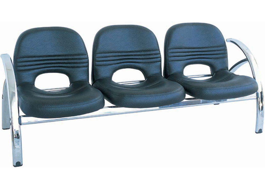 2 Or 3 Seat Salon Waiting Chairs With Table , Hair Salon Reception Chairs 38cm Seat Height