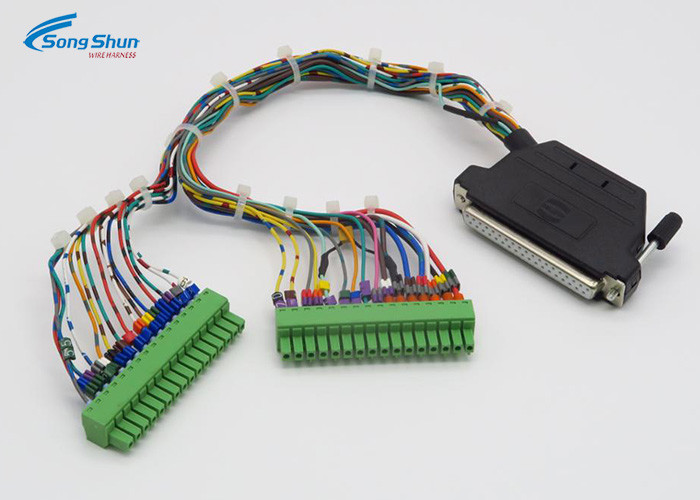HDB 37Pin Plug Electrical Wiring Harness 3.81mm Terminal Blocks Laboratory Weighing