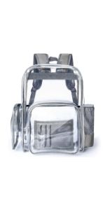 Clear Backpack Grey