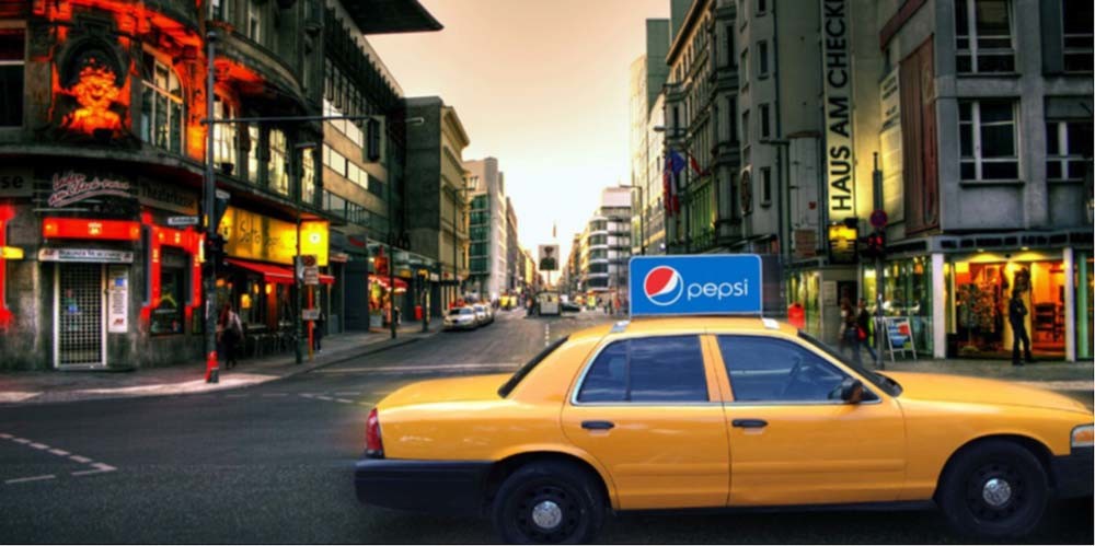 6000 Nits Taxi LED Display Aluminum Cabinet For Effective Advertising