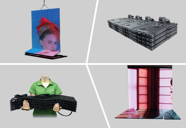 All In One High Definition LED Screen Panels Rechargeable Battery Powered With USB Plug