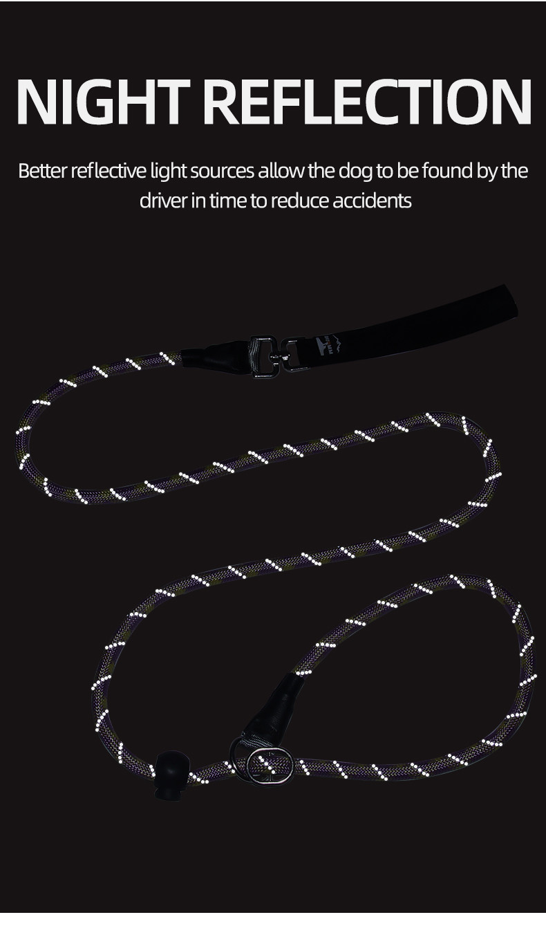 Pet Explosion-Proof P Chain Leash Dog Reflective Breathable No Hand-Tightening Integrated Dog Leash