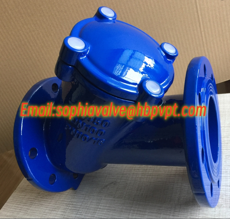 DIN standard resilient seal flanged ball type check valve