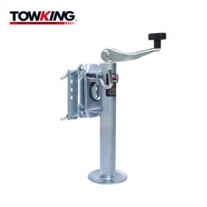 China 1000lbs Zinc Plated Bolt Thru Trailer Jack With Foot Plate on sale