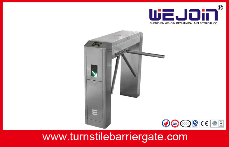 Half Height Tripod Boom Turnstile Barrier Gate Stainless Steel With Emergency Alarm
