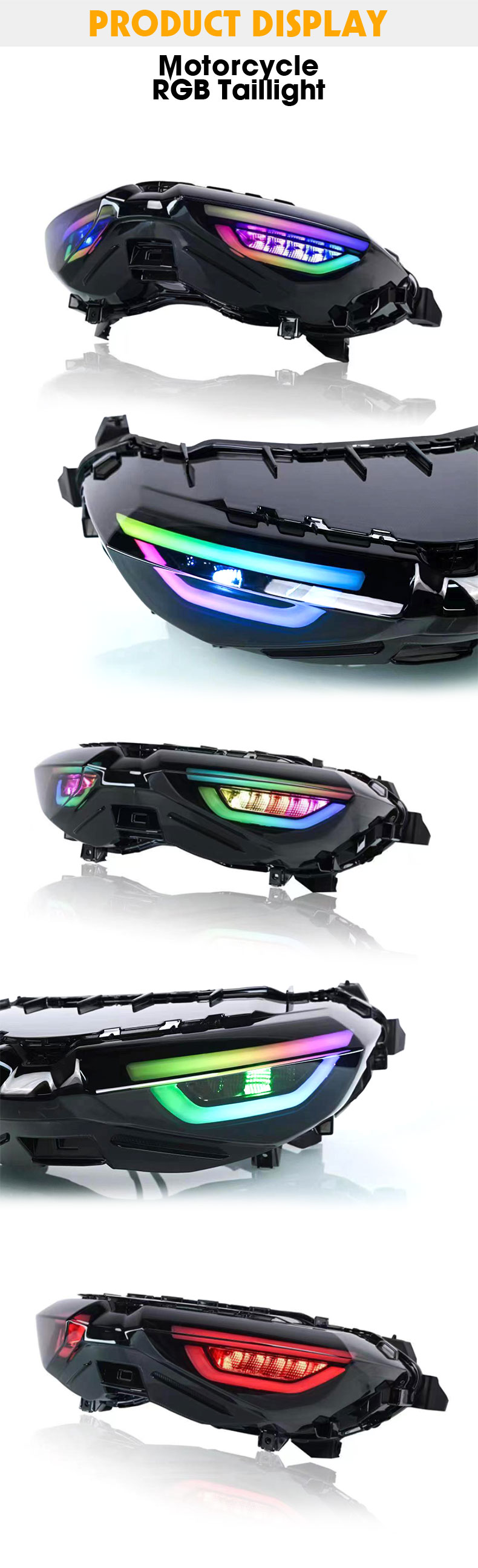 RGB Flashing Tail Lights LED Motorcycle Lights For Yamaha Nmax155