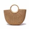 Buy cheap Natural Hemp Crochet Beach Tote Bag , woven rattan handbag With Cloth Inner from wholesalers