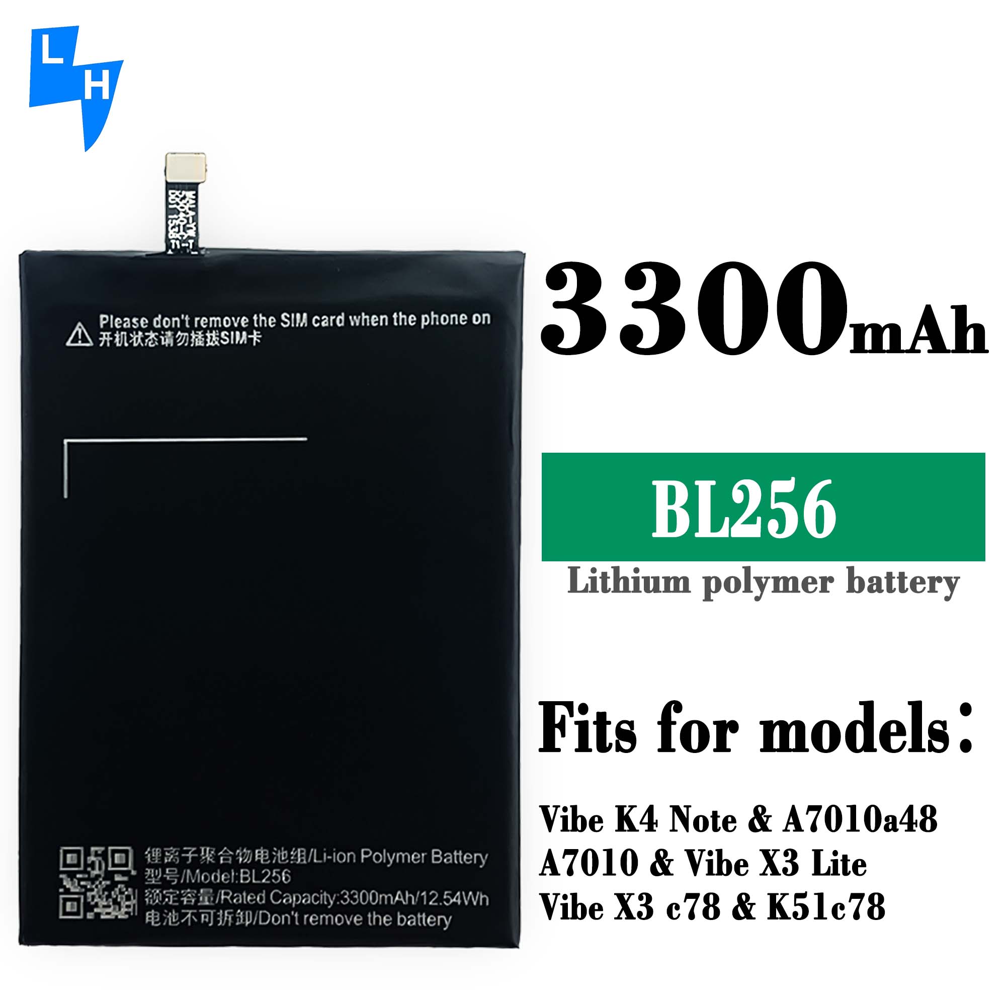 Battery for Lenovo K51c78 A7010/7010/K4 Note BL256 3000mAh lithium ion batteries