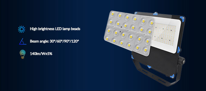 Modular 250W 50 Watt Led Flood Light Fixtures For Tennis Court
