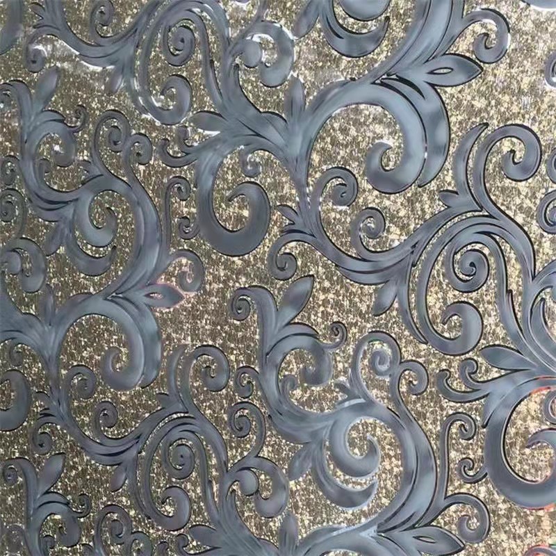 Big Glass Panel Mirror 4mm Golden Antique Double Coated For Bathroom