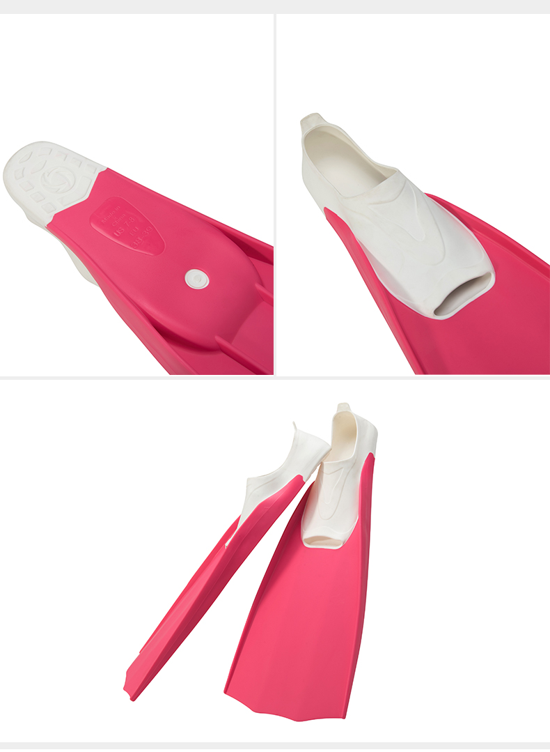TPE TPR Footpocket Diver Freediving Long Fins For Underwater Spearfishing Swimming Snorkeling