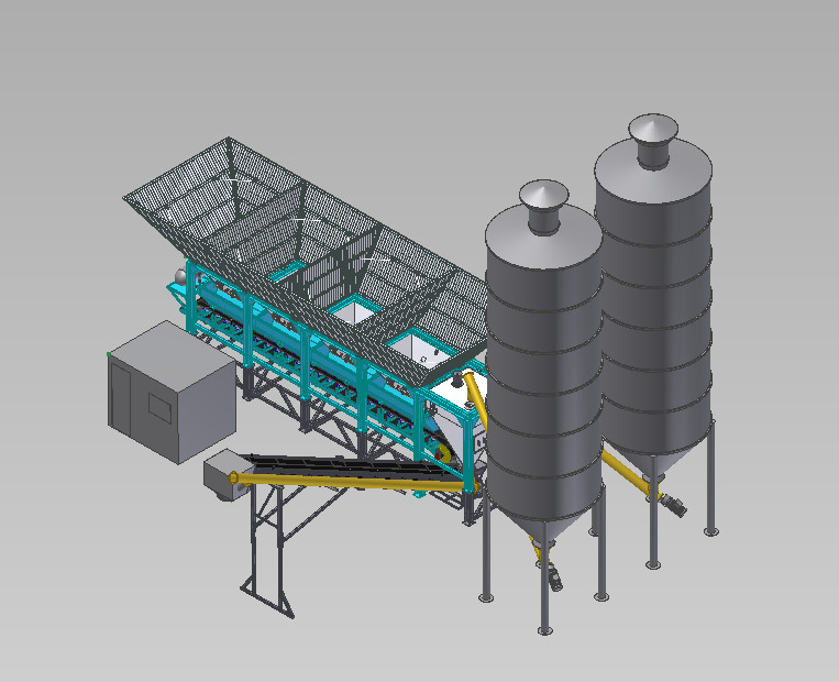 Mobile Concrete Small Portable dry Concrete Batch Plant Capacity 60 M³/H Fast dry mix plant
