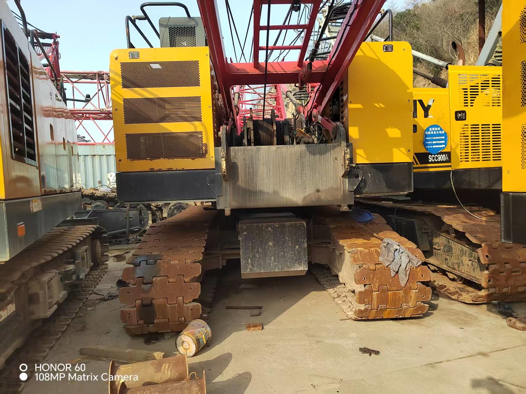 Extremely Efficient SCC750A-6 75 Ton Mobile Hydraulic Crawler Crane Heavy Lifting Equipment
