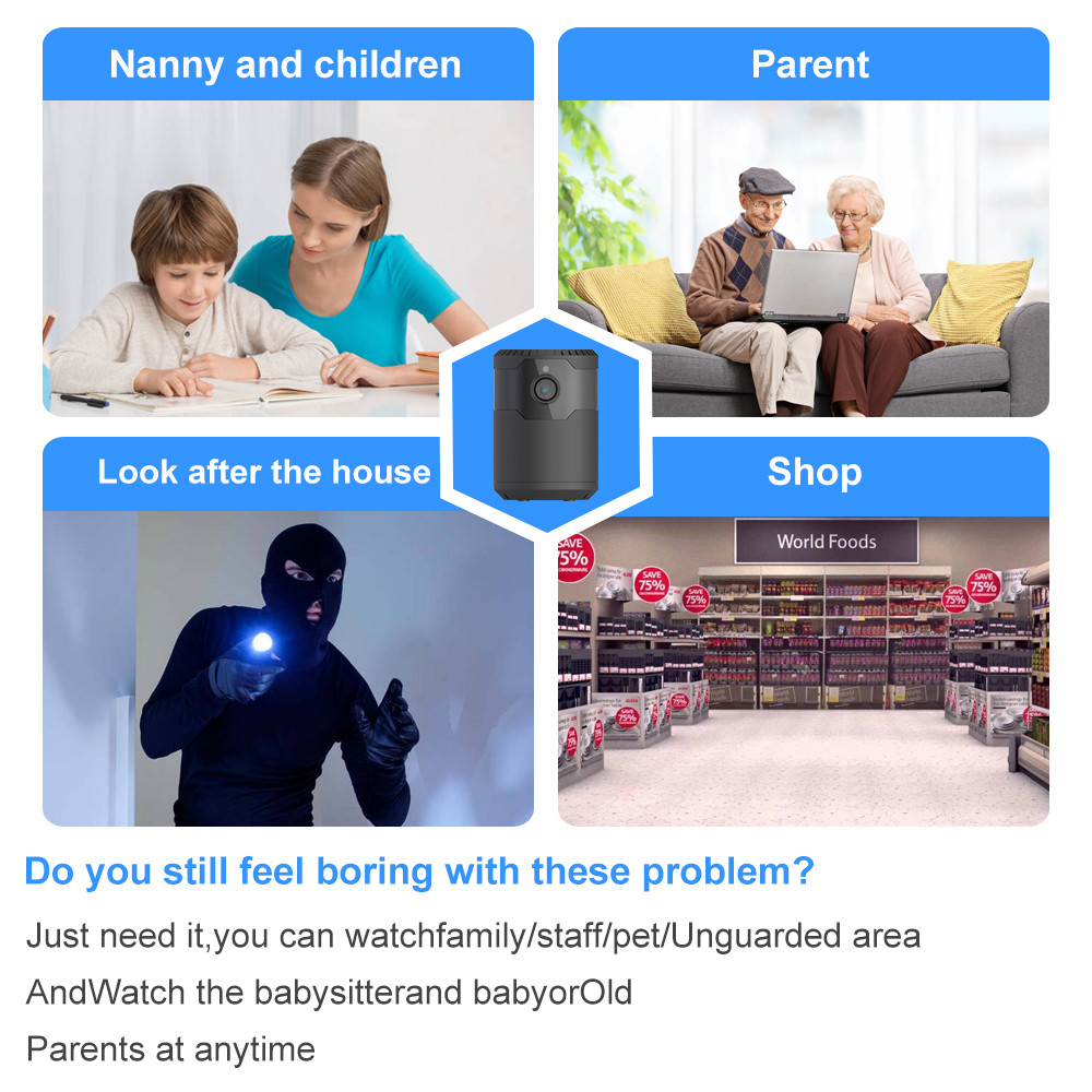 Mini indoor 1080P small button battery Power Audio pick up function 2.0MP surveillance battery camera